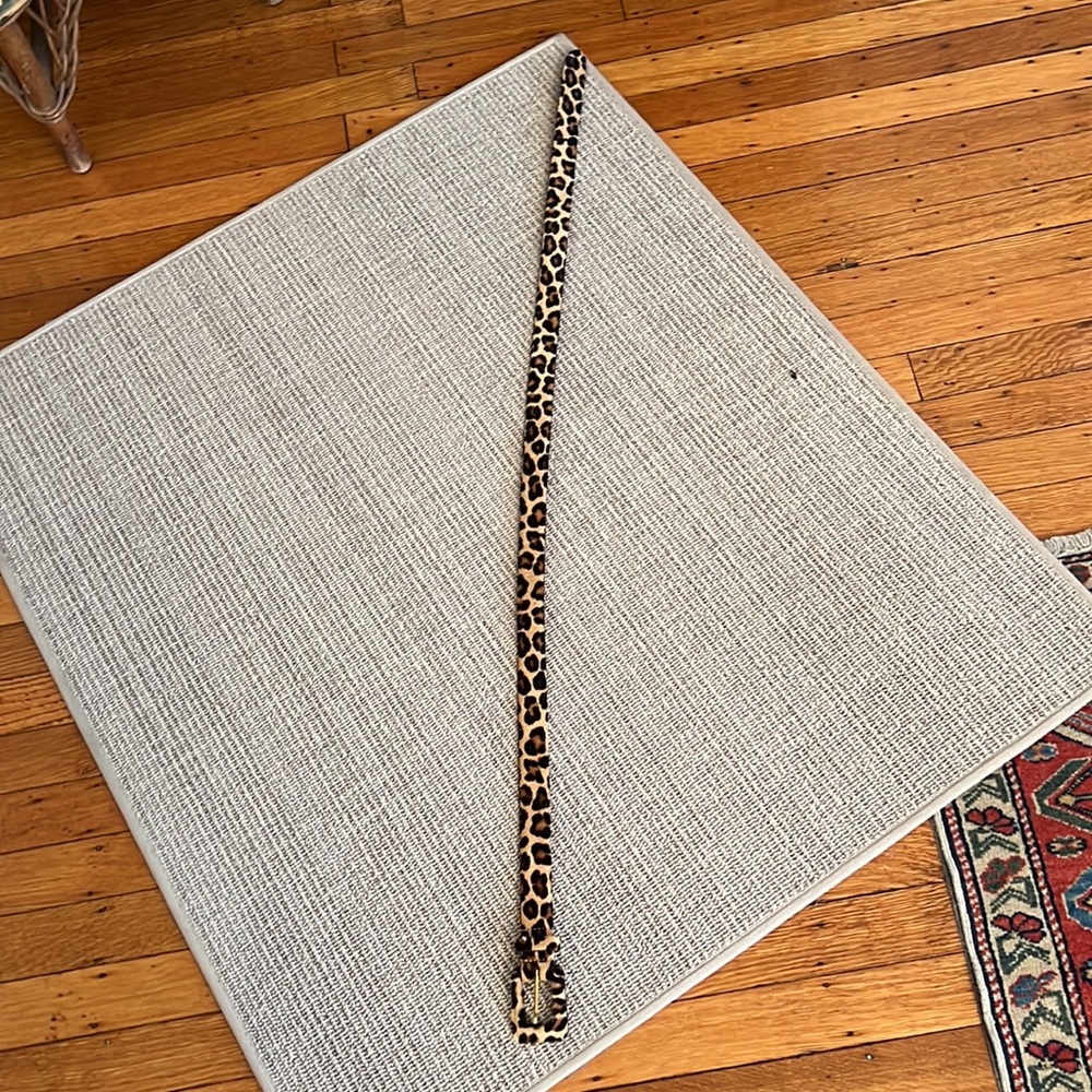 Leopard Print Leather Belt - Women's Fashion Accessory - Picture 2 of 5
